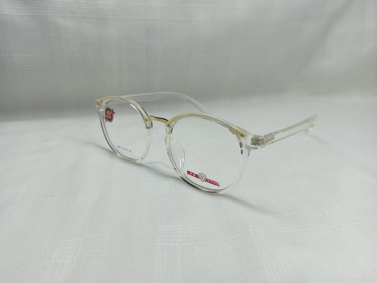 Round Translucent White - EF164 - Acetate - Unisex - Eyewear - CHECKOUT