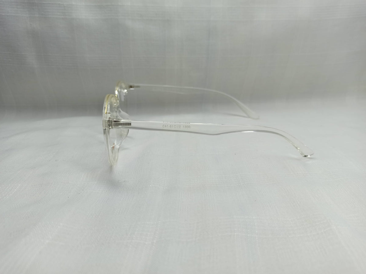 Round Translucent White - EF164 - Acetate - Unisex - Eyewear - CHECKOUT