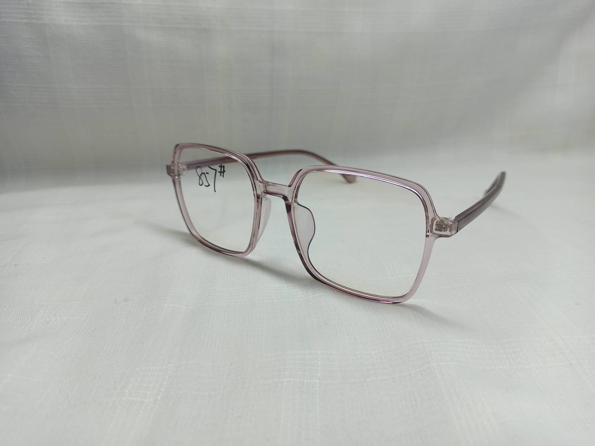 Translucent Purple Square - EF166 - Acetate - Women - Eyewear - CHECKOUT