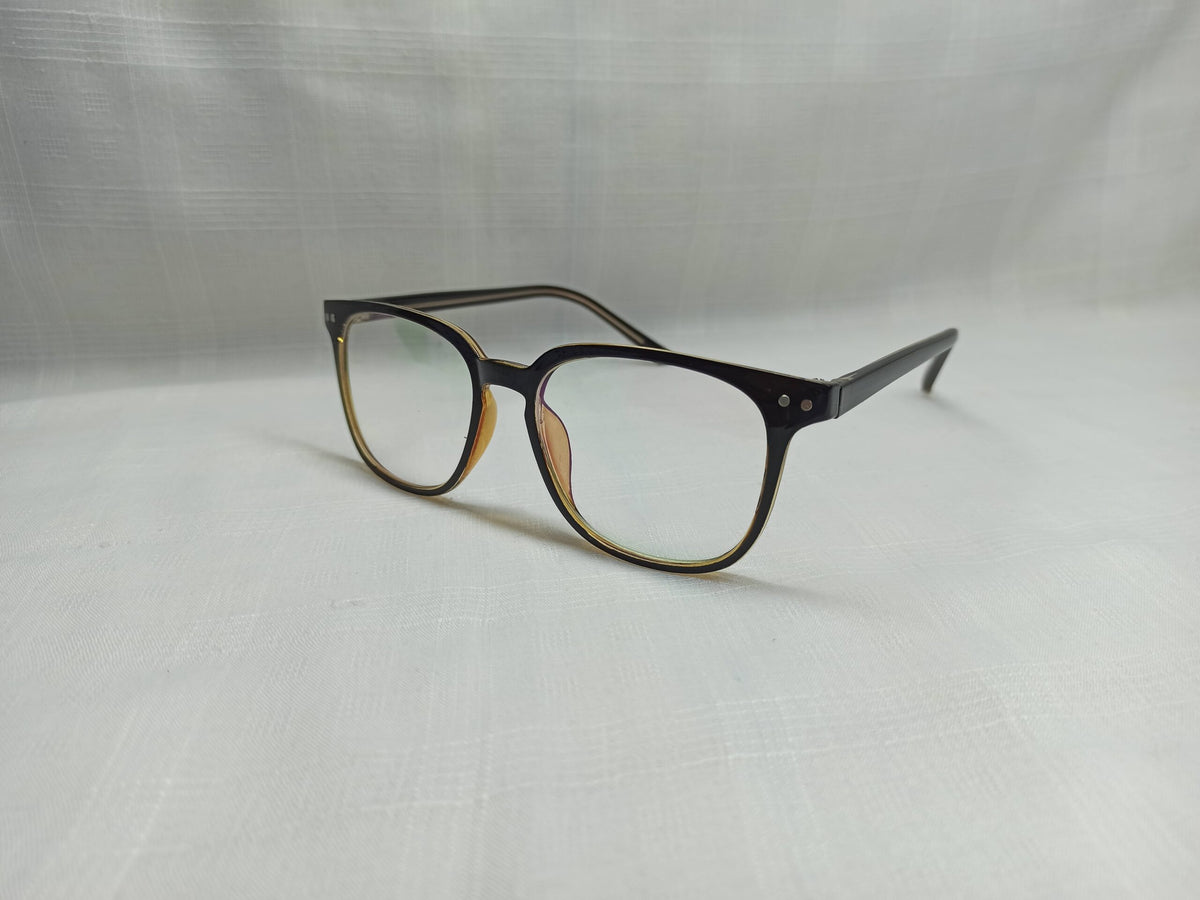 Square Dark Yellow/Black - EF188 - Acetate - Unisex - Eyewear - CHECKOUT