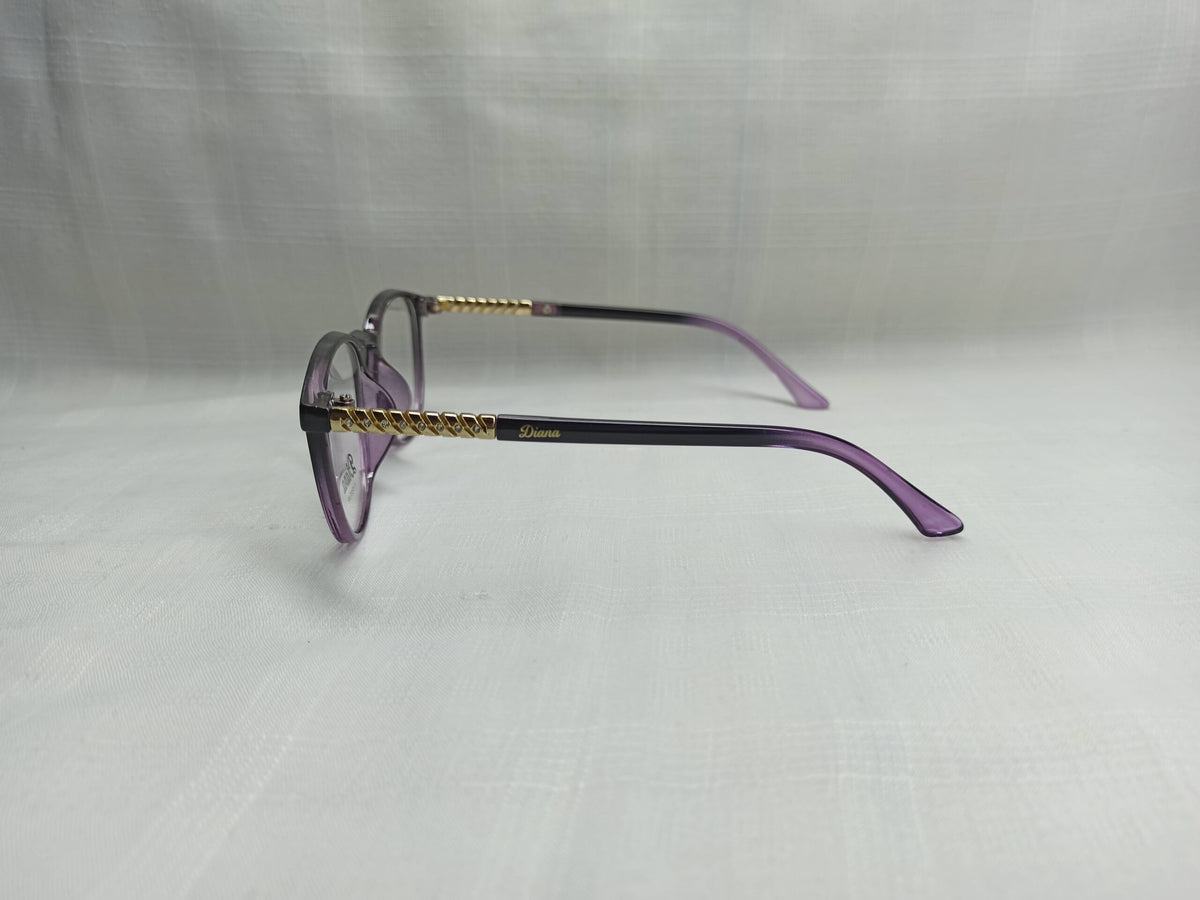 Diana - EF187 - Round - Purple/Black - Women - Eyewear - CHECKOUT