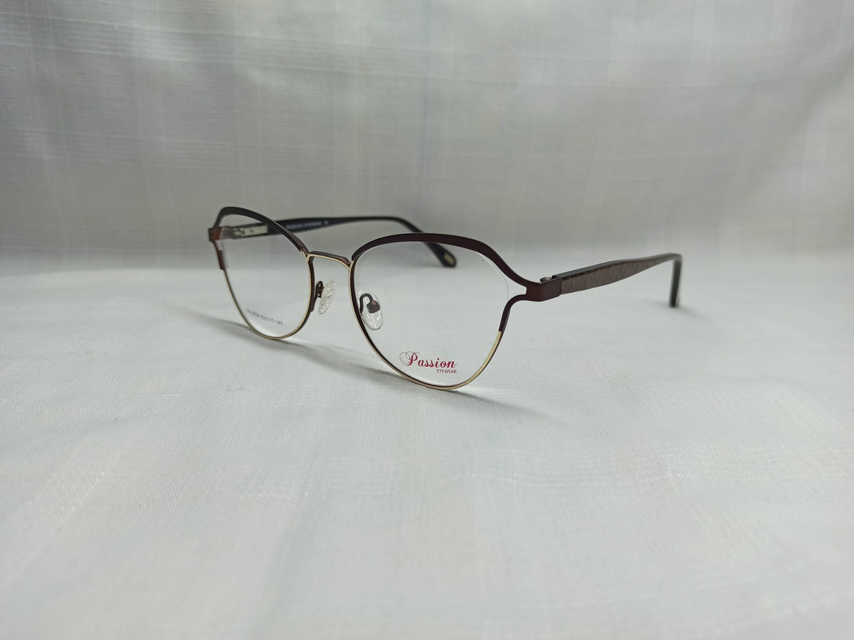 Passion Oval Brown - EF196 - Metal/Acetate - Women - Eyewear - CHECKOUT