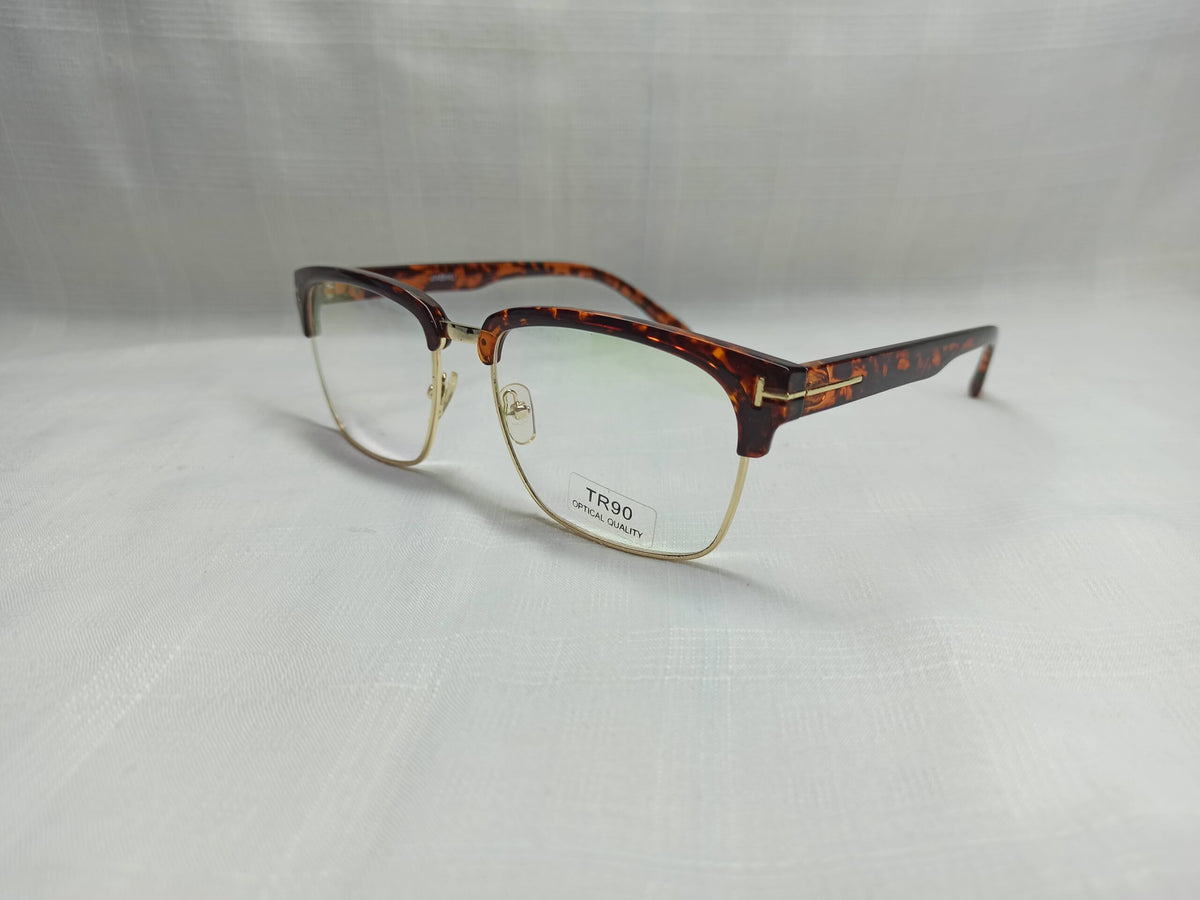 Hanfeng - EF199 - Acetate/Metal - Leopard Print - Unisex - Eyewear - CHECKOUT