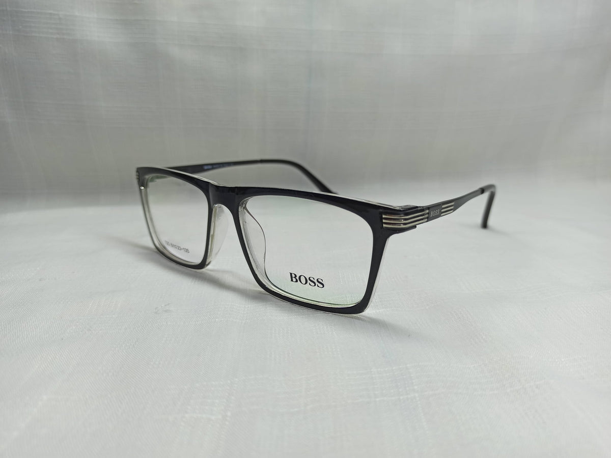 Boss - EF202 - Silver/Black - Metal/Acetate - Men - Eyewear - CHECKOUT