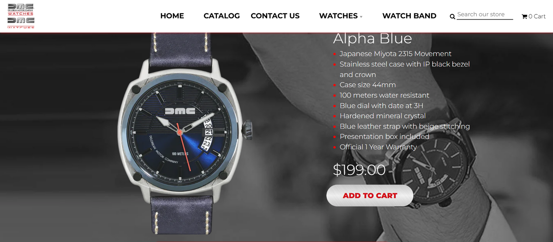 DMC – Original - Alpha Blue - Japanese Quartz – 44mm - Men's Watch