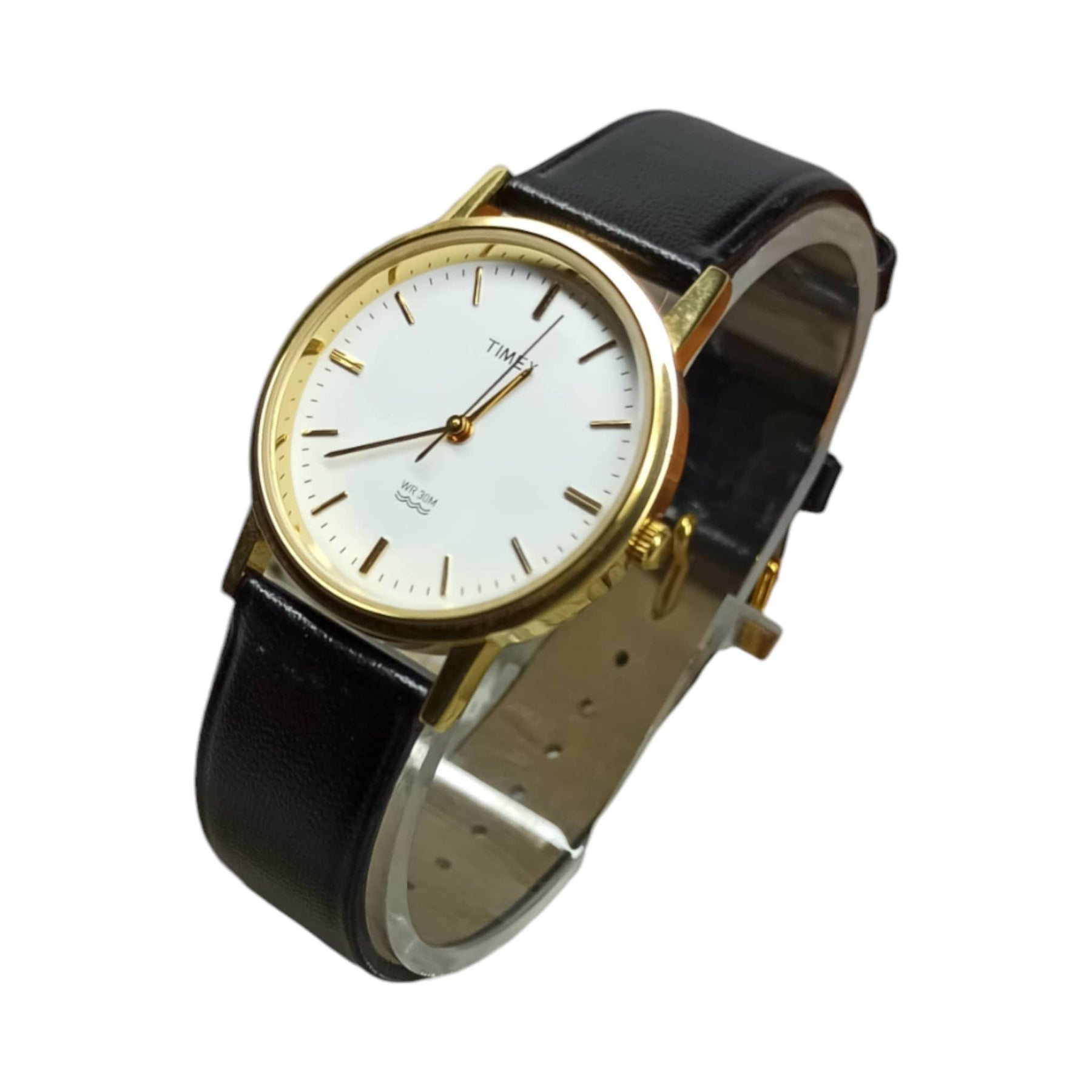 Timex – Original – Quartz – Golden/White - Black Strap - 34mm - Unisex Watch - CHECKOUT