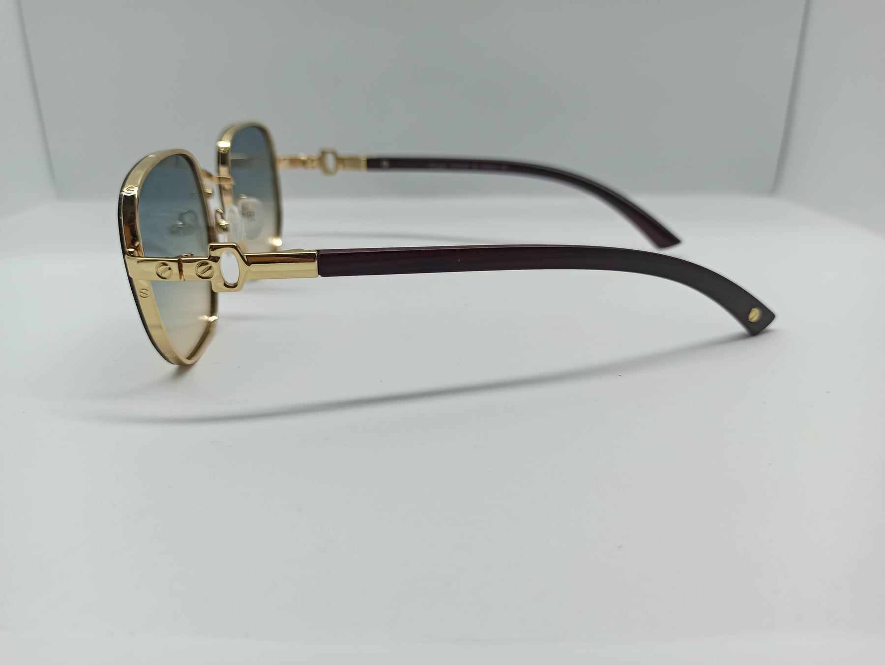 Cartier - SG264 -Golden/Brown - Metal Frame - Polycarbonate Lens - Premium Sunglass - CHECKOUT