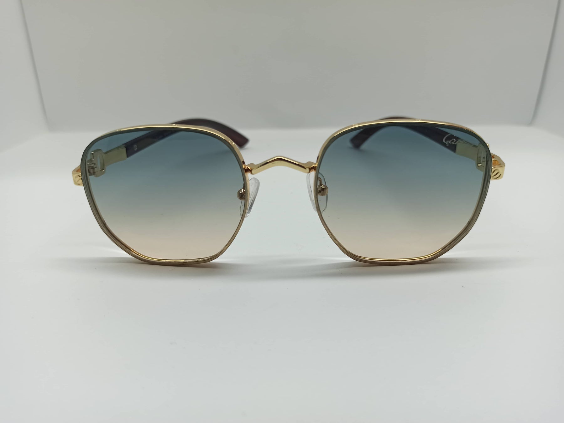 Cartier - SG264 -Golden/Brown - Metal Frame - Polycarbonate Lens - Premium Sunglass - CHECKOUT