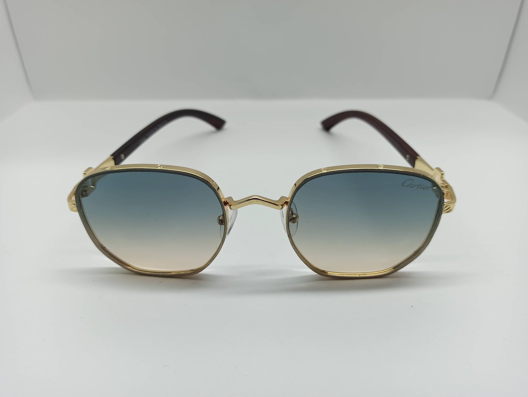 Cartier - SG264 -Golden/Brown - Metal Frame - Polycarbonate Lens - Premium Sunglass - CHECKOUT