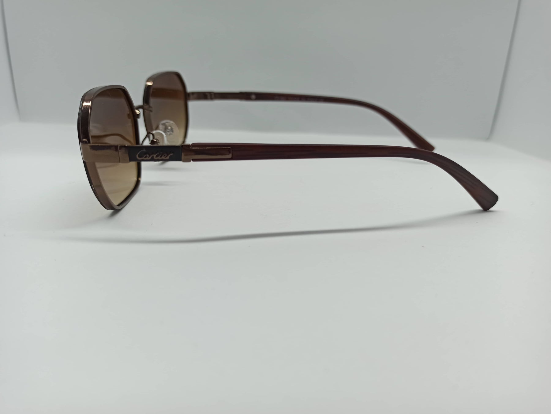 Cartier - SG269 - Brown - Metal/Wooden Legs - Polycarbonate Lens - Premium Sunglass - CHECKOUT