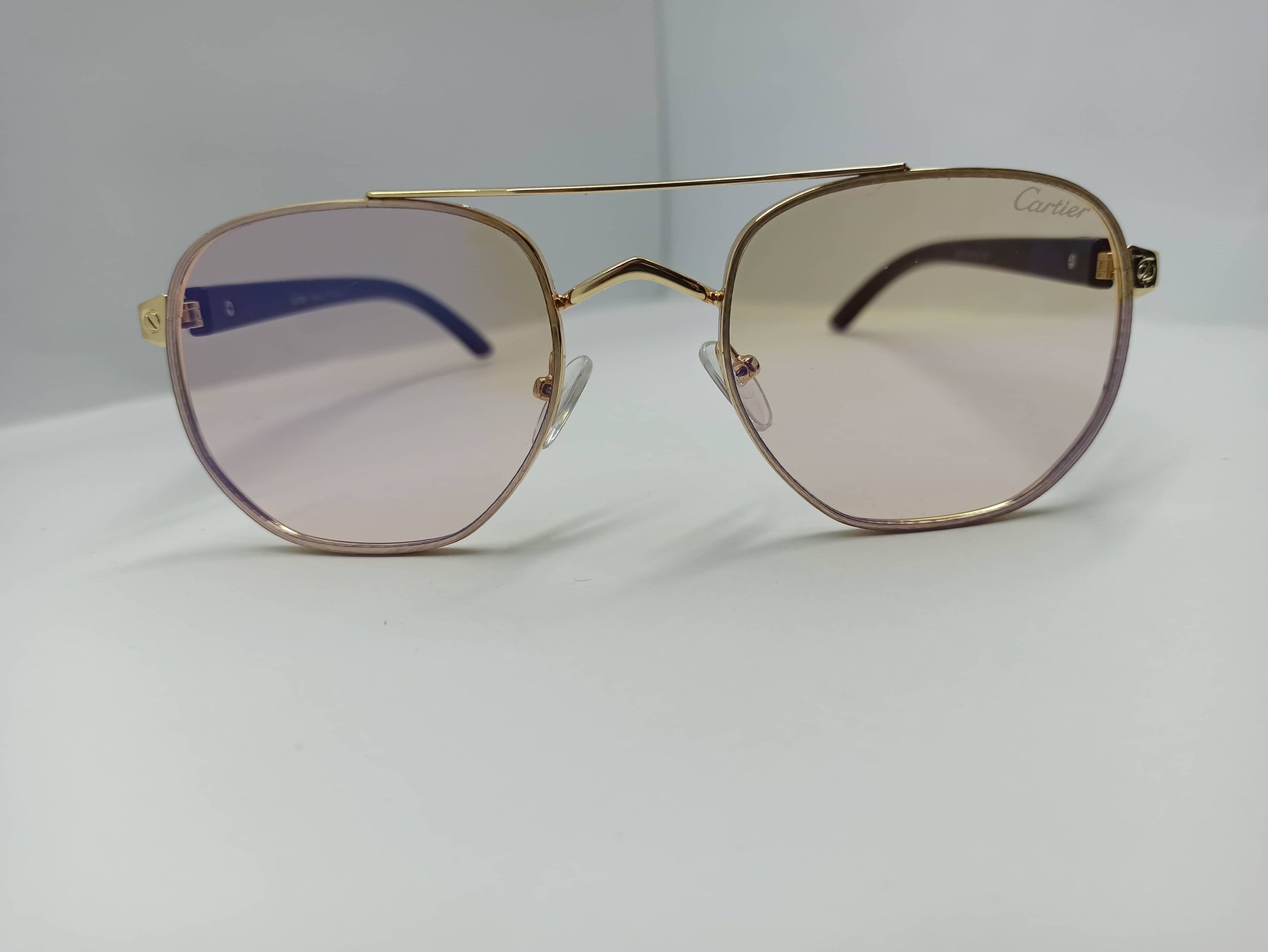 Cartier - SG270 - Golden/Brown - Metal/Wooden Legs - Polycarbonate Lens - Premium Sunglass - CHECKOUT
