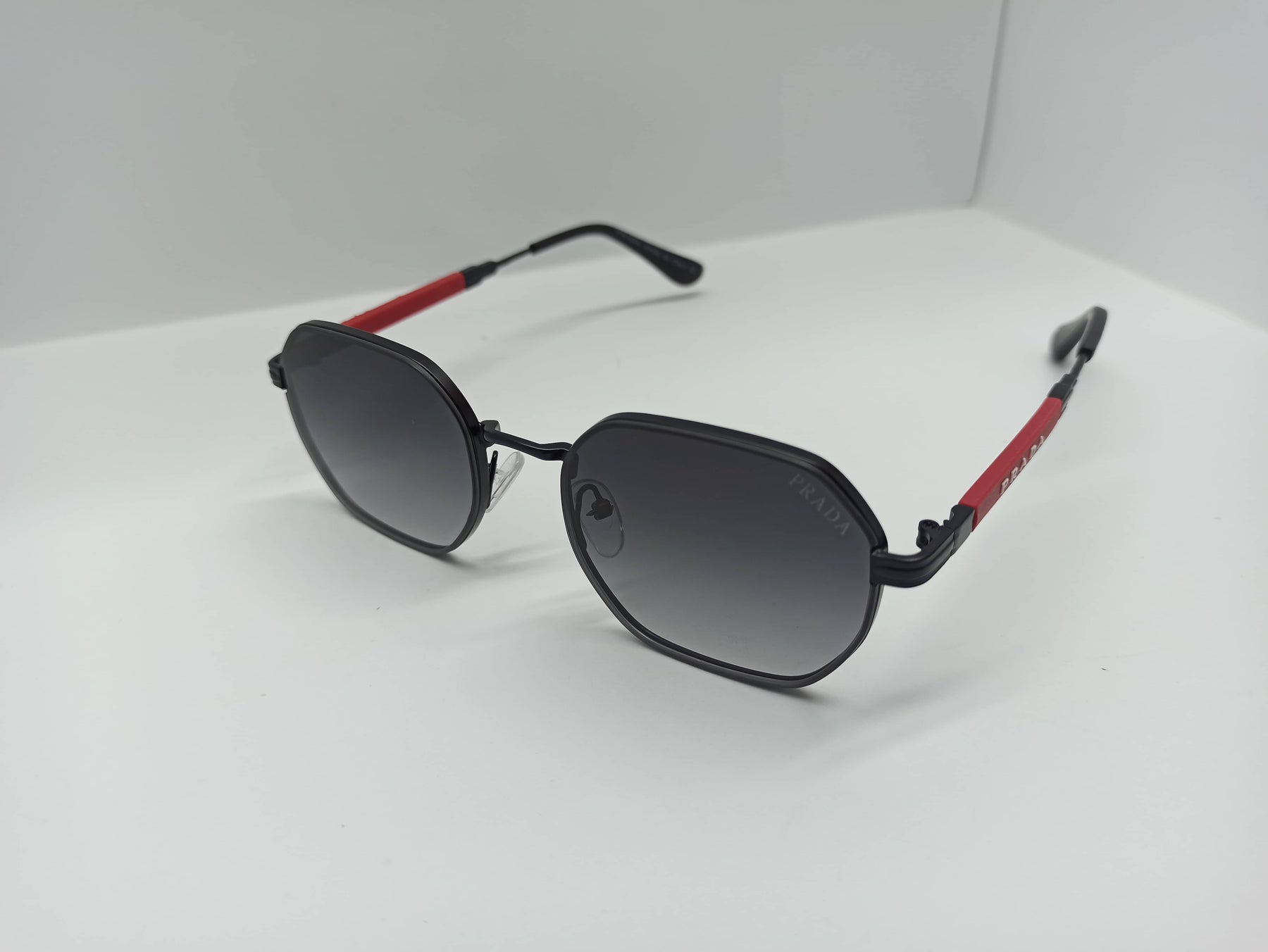 Prada - SG272 - Black/Red - Metal Frame/Legs - Polarized Lens - Premium Sunglass - CHECKOUT