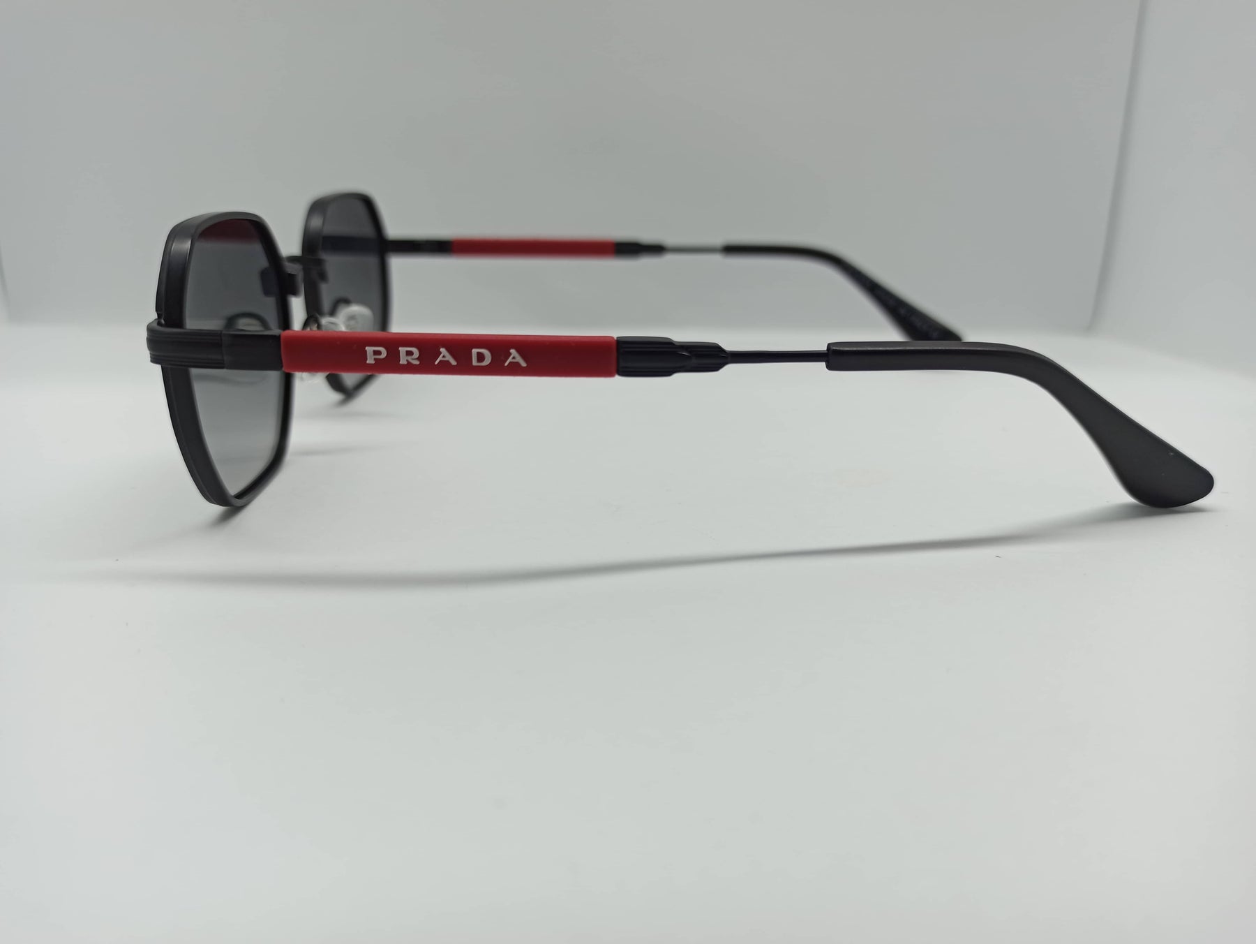 Prada - SG272 - Black/Red - Metal Frame/Legs - Polarized Lens - Premium Sunglass - CHECKOUT