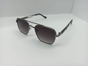 Cartier - SG279 - Grey/Black - Metal - Polycarbonate Lens - Purple Lens - Premium Sunglass - CHECKOUT