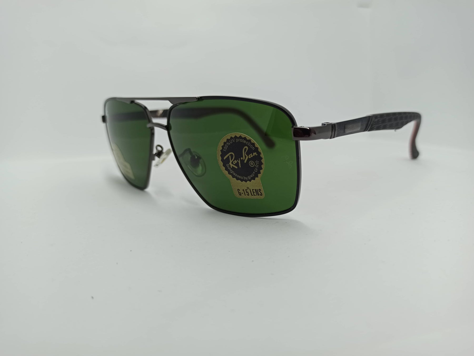 Ray Ban - Rectangular - SG310 - Black/Red - Glass Lens - Sunglass - CHECKOUT