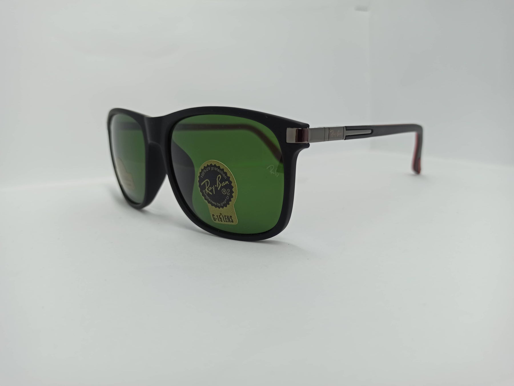 Ray Ban - Sqaure - SG311 - Black/Red - Glass Lens - Sunglass - CHECKOUT