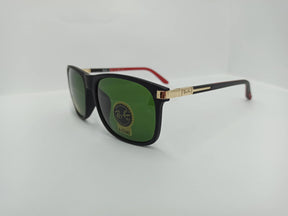 Ray Ban - Sqaure - SG312 - Black/Golden - Glass Lens - Sunglass - CHECKOUT