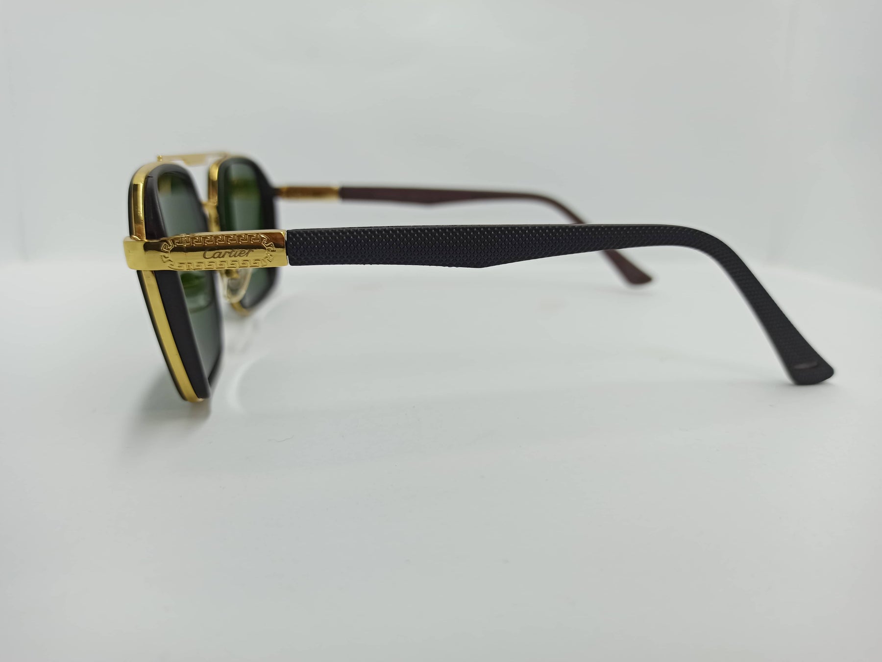 Cartier - SG327 - Golden/Black - Glass Lens - Premium Sunglass - CHECKOUT