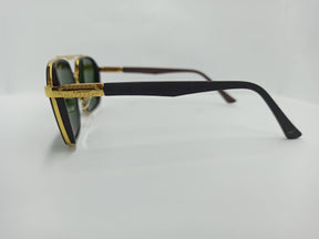 Cartier - SG327 - Golden/Black - Glass Lens - Premium Sunglass - CHECKOUT