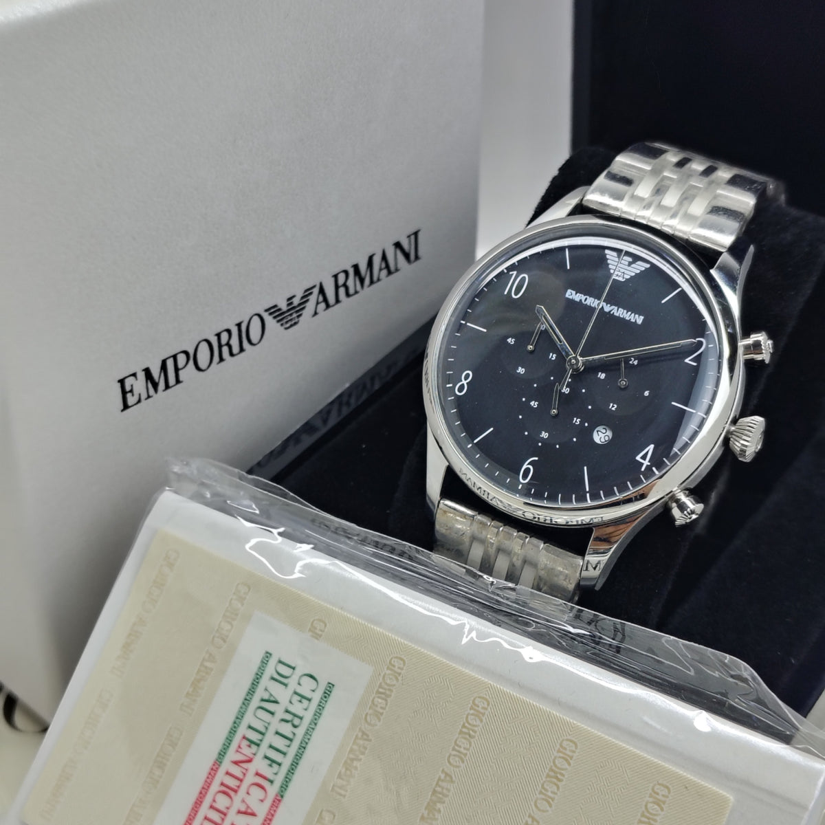 a*x様 archive! Emporio Armani Lambskin Ja Emporio Armani – Original - AR1863 - Japanese Quartz - 43mm - Men's Wa