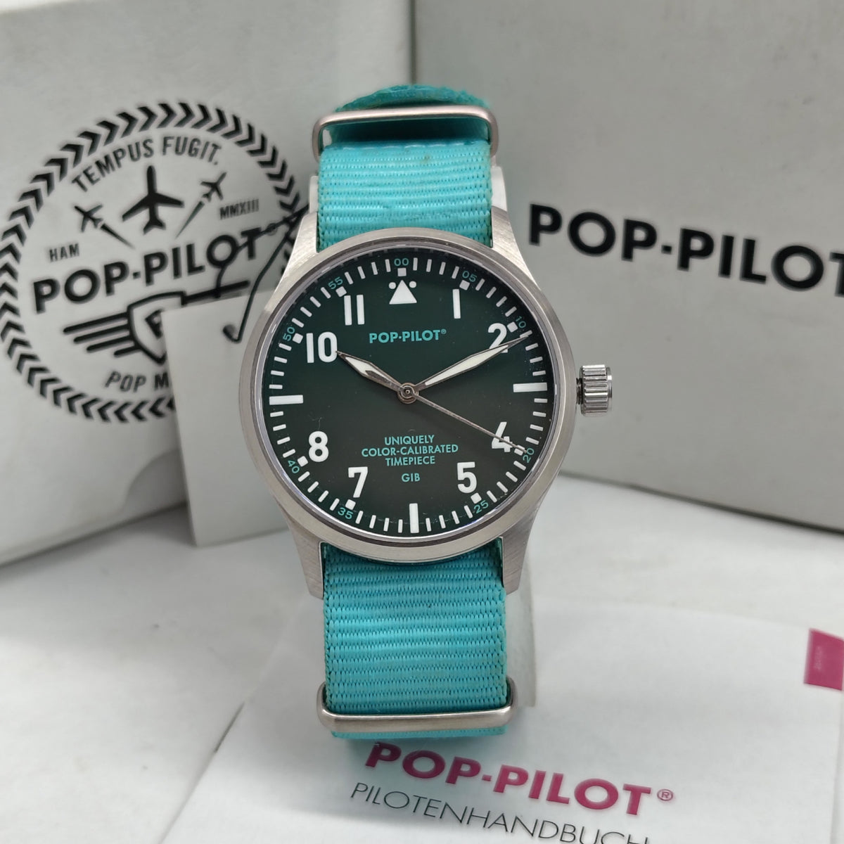 POP PILOT - Original - Sky Blue - 42MM - Japanese Quartz - Unisex Watch.