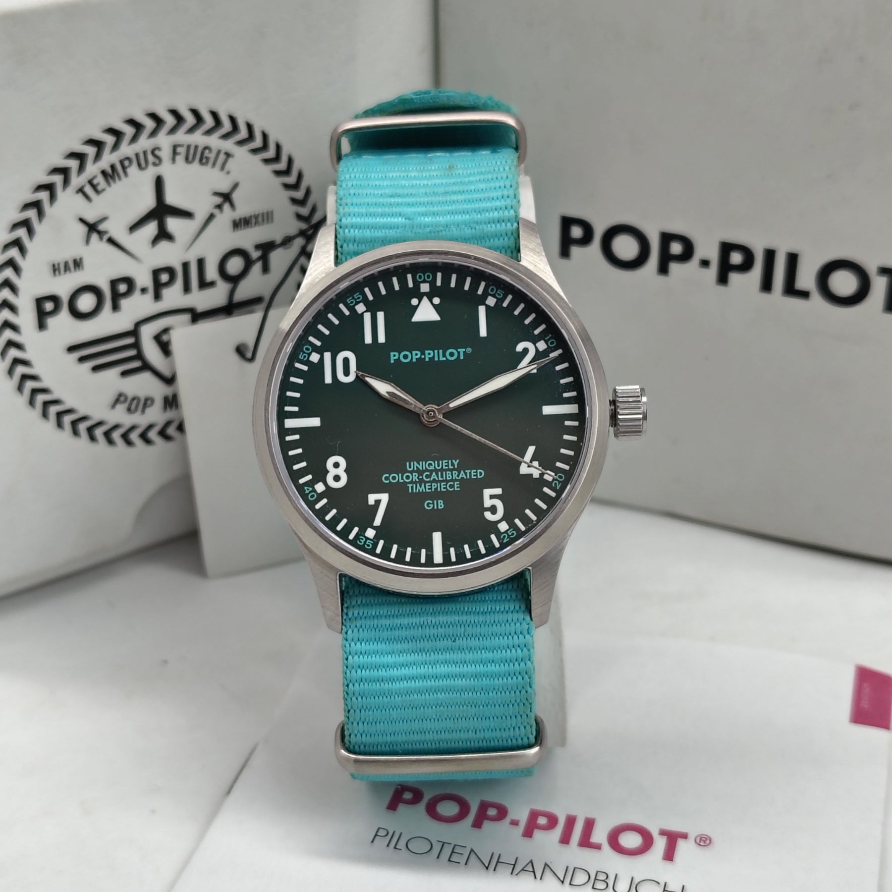 POP PILOT - Original - Sky Blue - 42MM - Japanese Quartz - Unisex Watch.