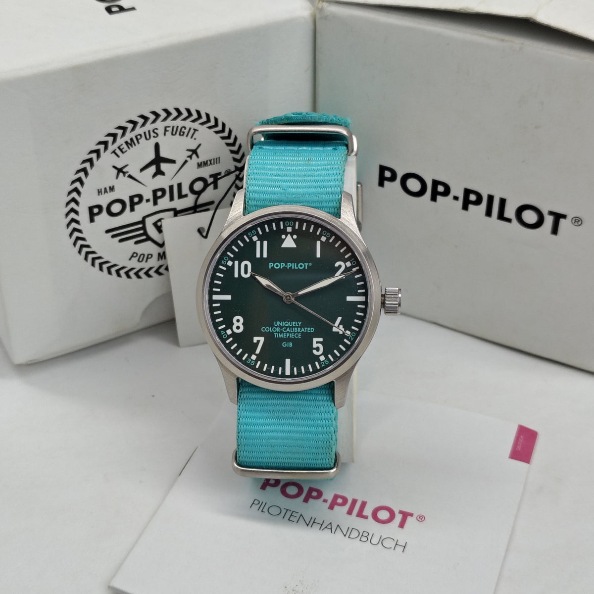 POP PILOT - Original - Sky Blue - 42MM - Japanese Quartz - Unisex Watch.