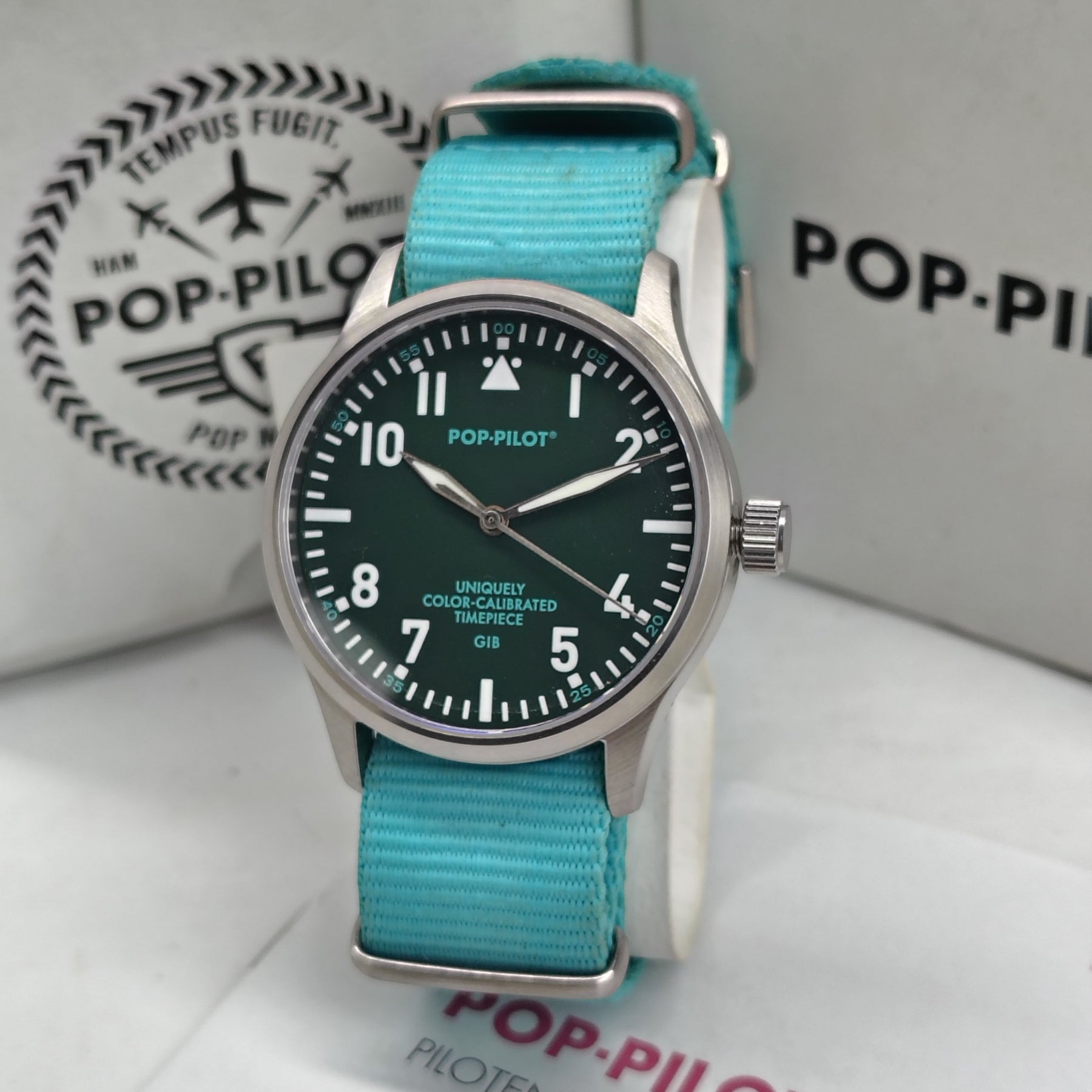 POP PILOT - Original - Sky Blue - 42MM - Japanese Quartz - Unisex Watch.