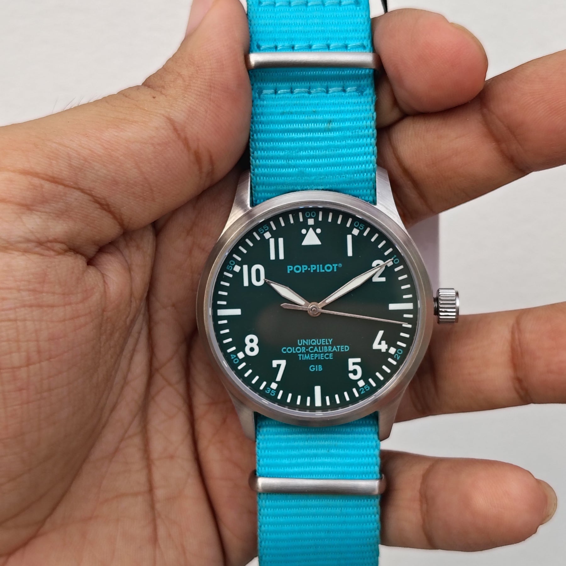 POP PILOT - Original - Sky Blue - 42MM - Japanese Quartz - Unisex Watch.