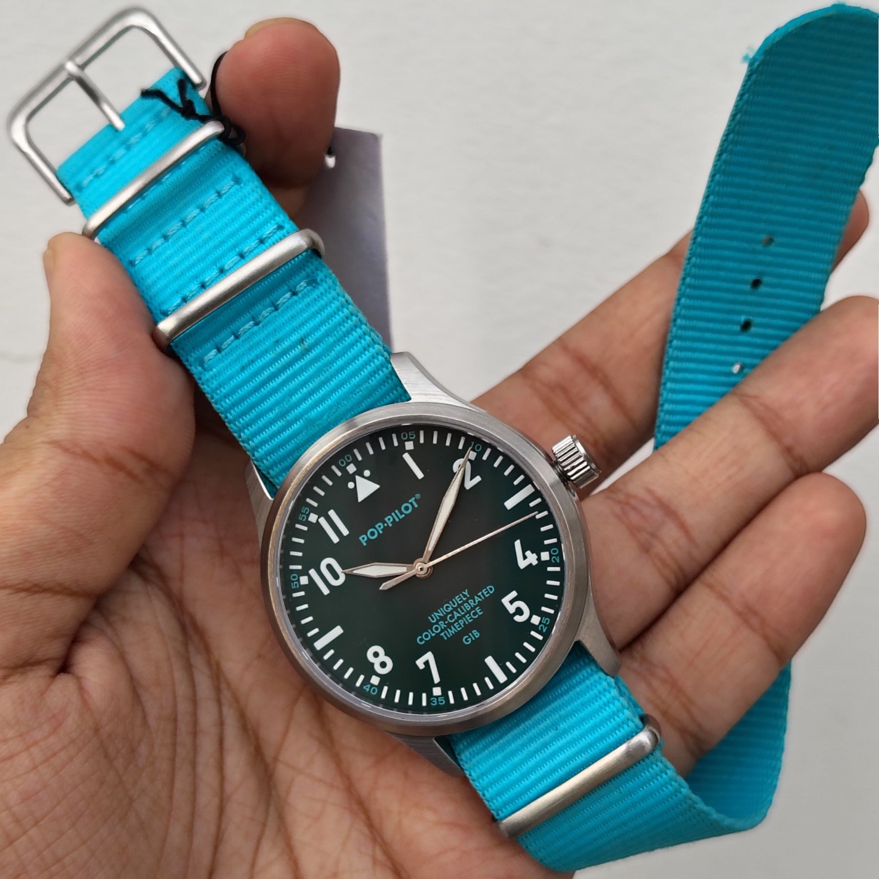 POP PILOT - Original - Sky Blue - 42MM - Japanese Quartz - Unisex Watch.