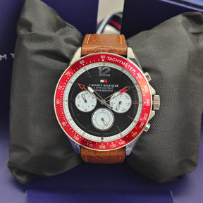 Tommy Hilfiger – Original - Cosmo graph  – Leather Strap – 46mm - Men's Watch.