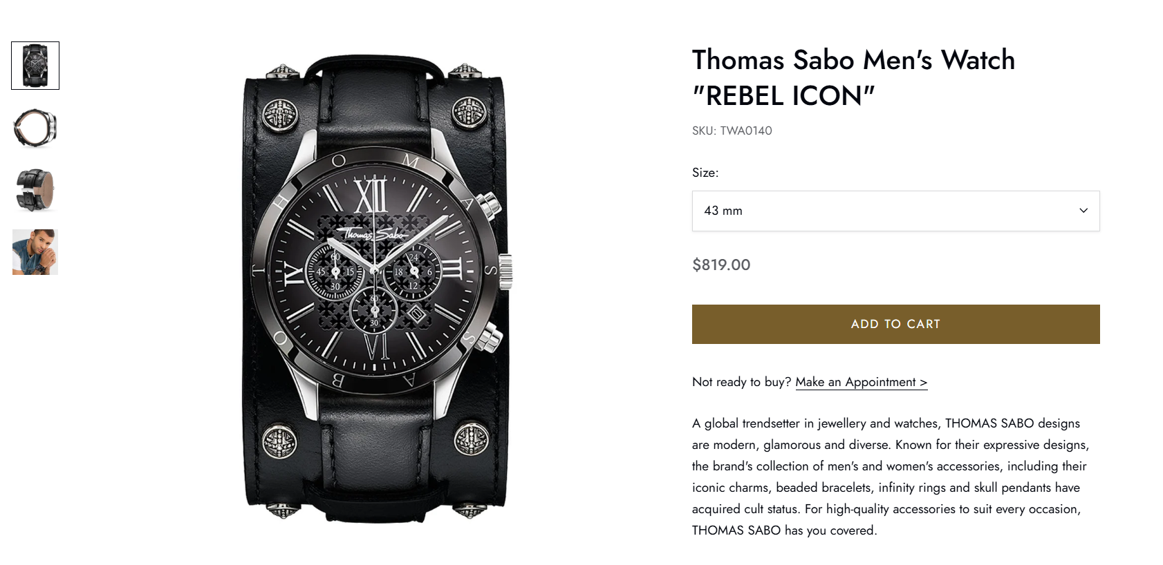 Thomas Sabo – Original - Rebel Icon - Quartz – 43mm - Men's Watch