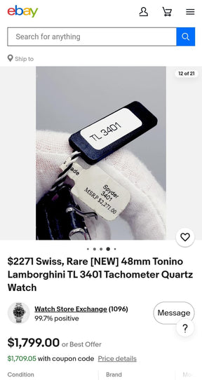 Lamborghini - Original - Swiss Quartz - 48mm - Men's Watch