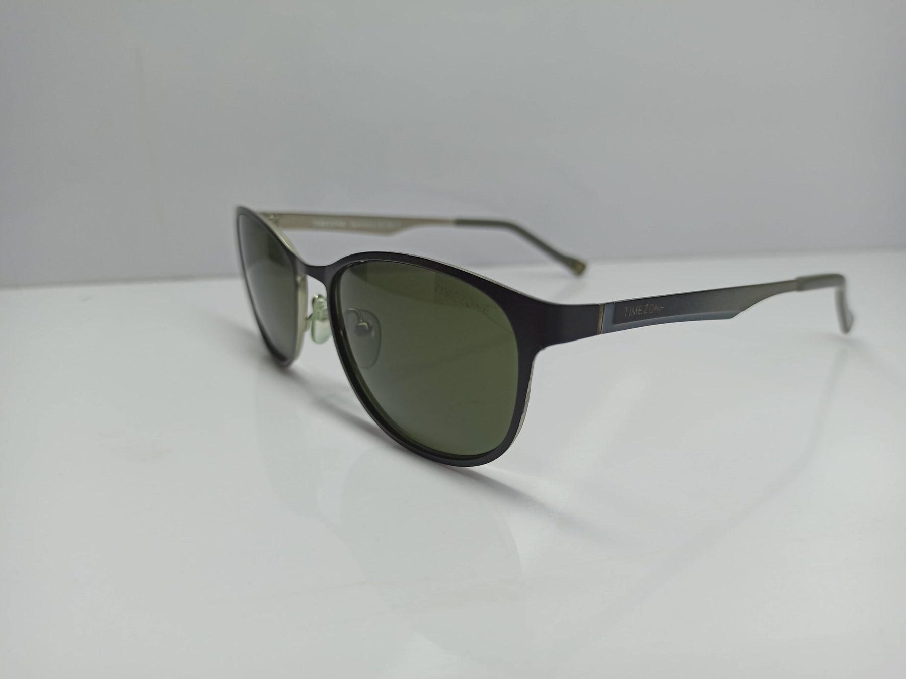 Time Zone - SG61 - Oval - Black/Green - Metal - Budget Sunglass - CHECKOUT
